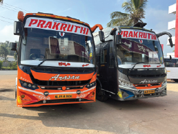 Community-focused bus travel services in India by PRAKRUTHI TRAVELS