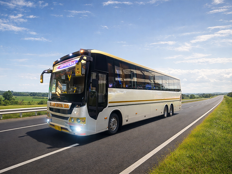 Community-focused bus travel services in India by Gujarat Express