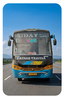 Zainab Travels AC sleeper and Non-AC seater bus travel service in Gujarat