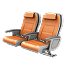 Spacious reclining seats for comfortable bus travel